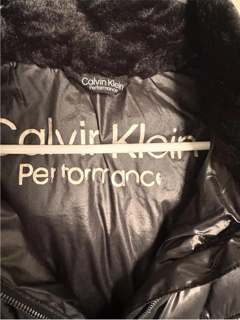 Calvin Klein performance Black Quilted Hooded  Jacket size Medium - Picture 5 of 7